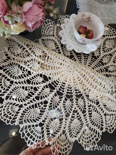 Дорожка винтажная кружевная