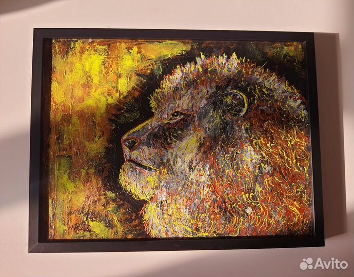 Картина маслом Лев