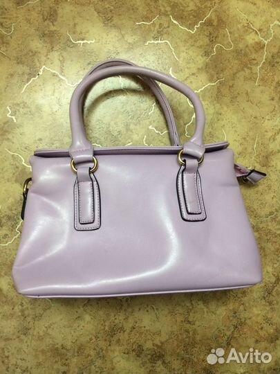 Сумка сирень натур.кожа