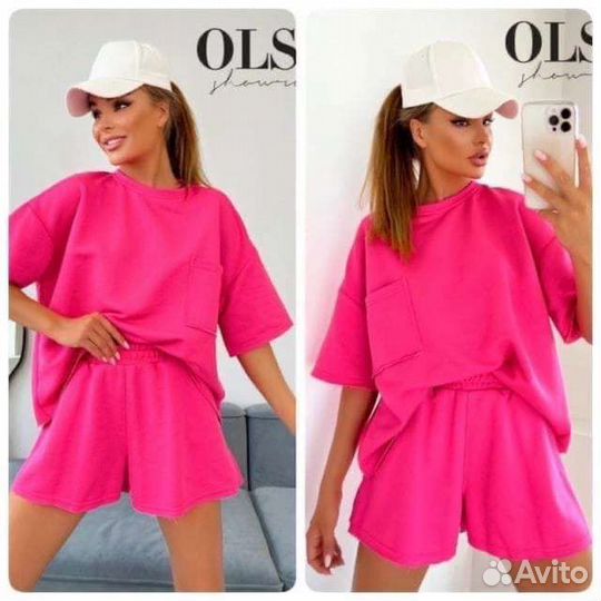 Костюм женский шорты футболка