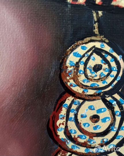 Картина маслом африканка