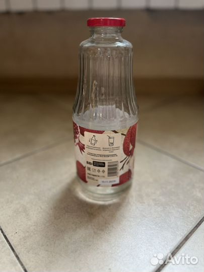 Бутыль стеклянная 1 литр