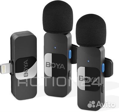 Петличный микрофон Boya BY-V2 Lightning (2 микрофо