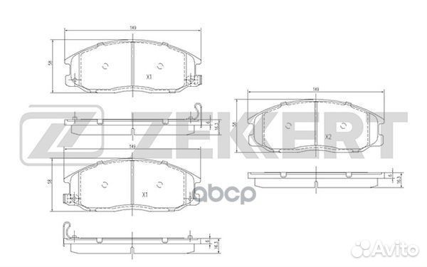 Колодки торм. диск. передн. Hyundai H-1/Starex