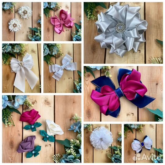 Бантики и заколки ручной работы