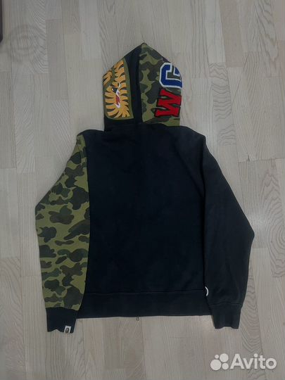 Зип-худи bape shark camo