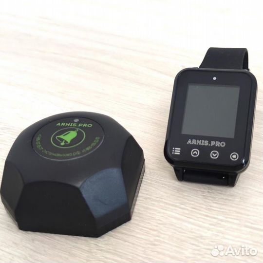 Кнопка вызова официанта модель Бургер и часы Элит