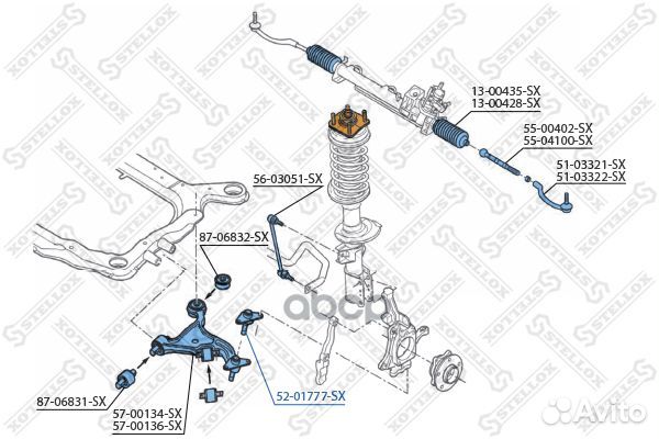 Опора шаровая 52-01777-SX Stellox