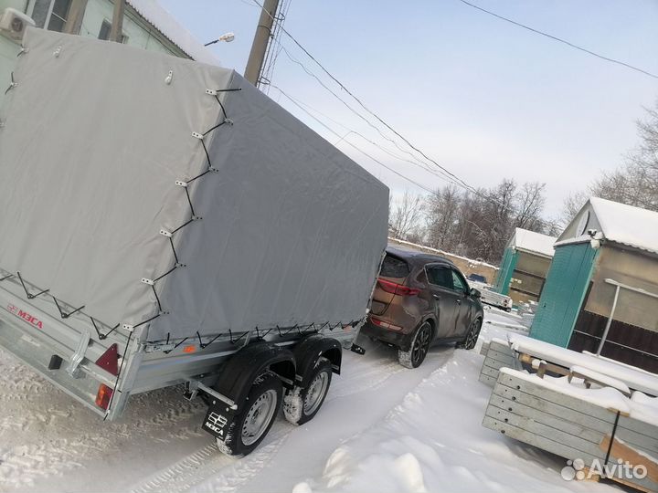 Прицеп двухосный. Размеры кузова 3м. Есть доставка