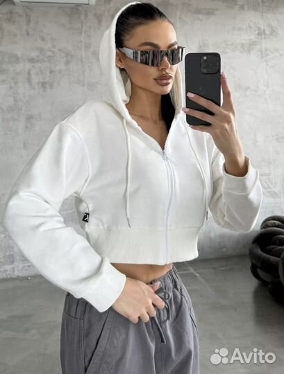 Худи укороченное женское