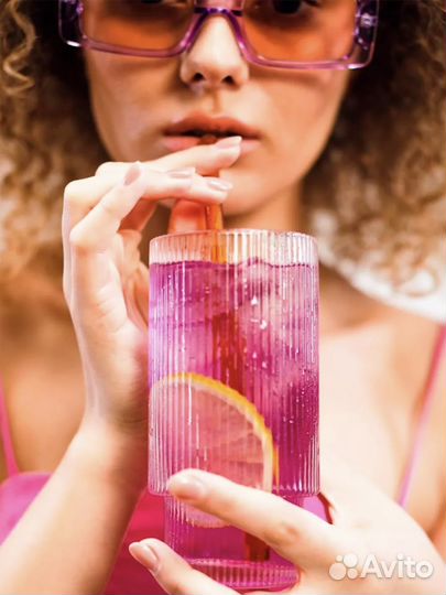 Набор стеклянных стаканов 2 шт по 330 мл