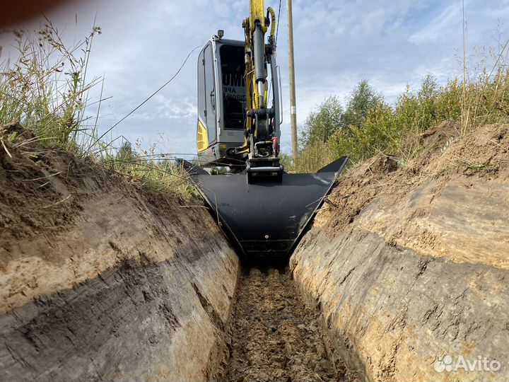 Аренда мини экскаватора с буром гидромолот