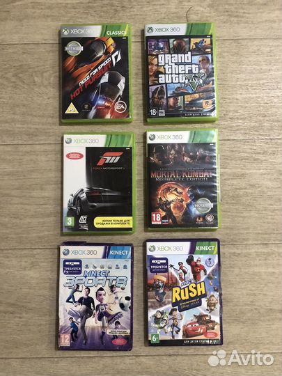 Xbox 360 с играми, kinect и рулем