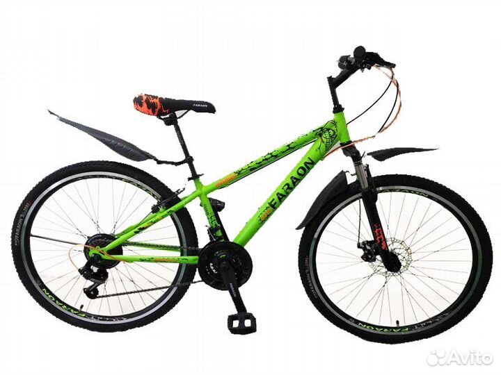 Велосипед 24д. Faraon, 2420-3, зелёно-оранжевый