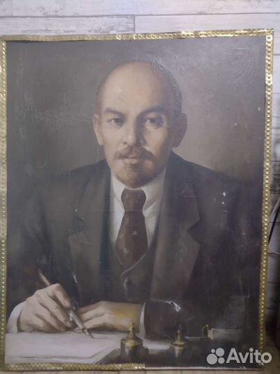 Картина маслом Ленин