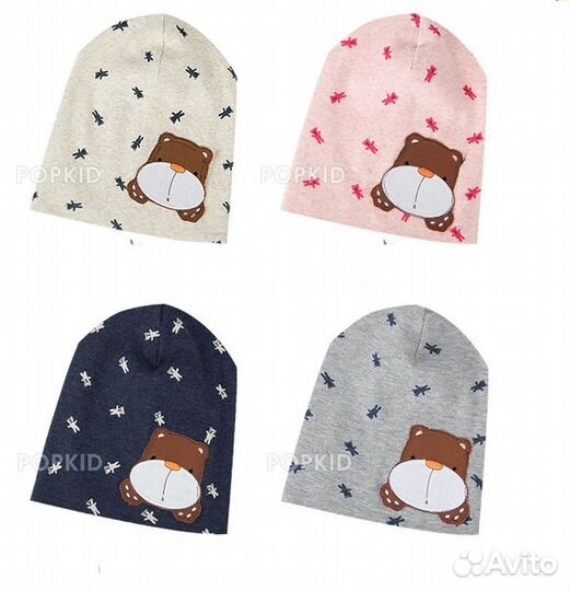 Трикотажная шапка детская серая