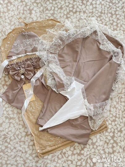 Новый Конверт на выписку плед кокон