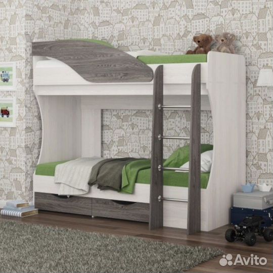 2-х ярусная кровать с матрасом, торг