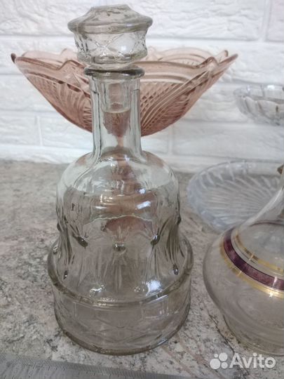 Вазы. Конфетница. Графины времён СССР. Винтаж