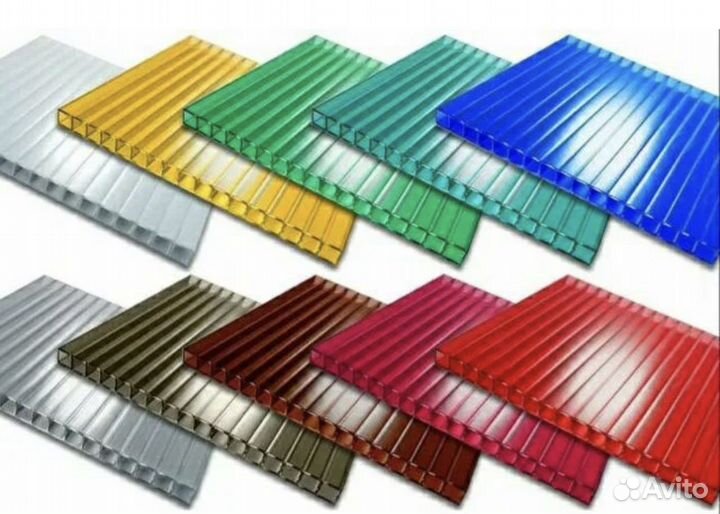Поликарбонат Сотовый 4мм цветной для теплиц,забора