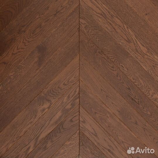 Lab Arte Елка Chevron Французская Дуб Селект Табак лак 600/490х110х14/3/45 Коричневый