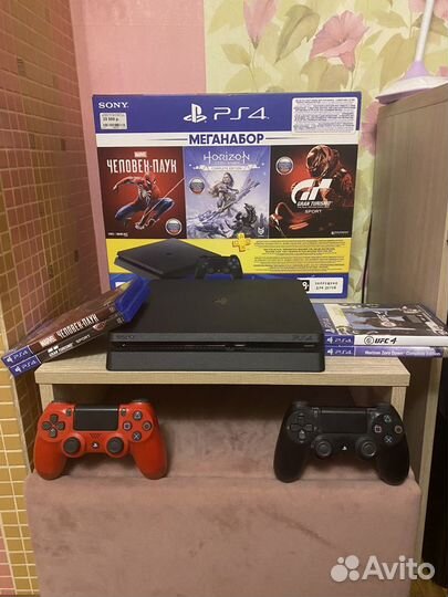 Sony playstation 4 slim 1tb с играми