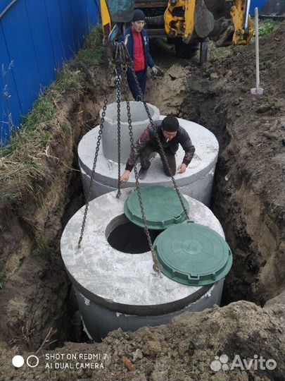 Септик из бетонных колец 
