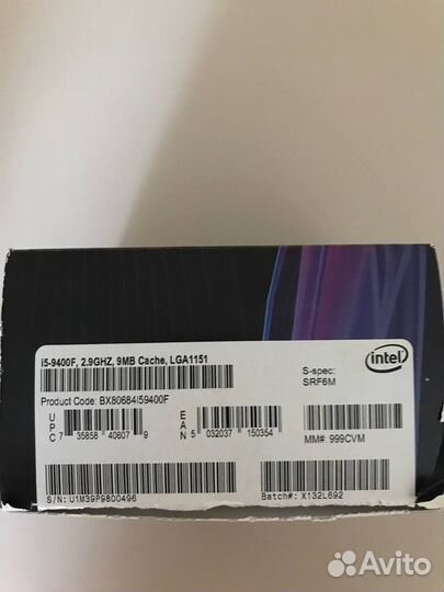 Процессор intel core i5 9400f lga1151 новый