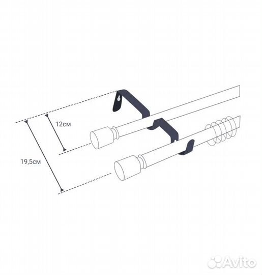 Карниз двухрядный металл Evoli (Леруа мерлен)