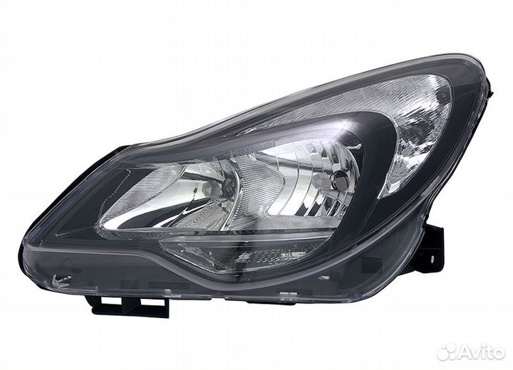 Фара левая (черная) Opel Corsa D (2011-2014)