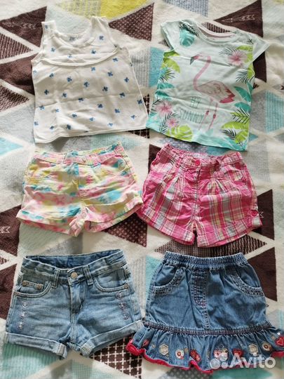Пакет летней одежды для девочки 92, 98, 104