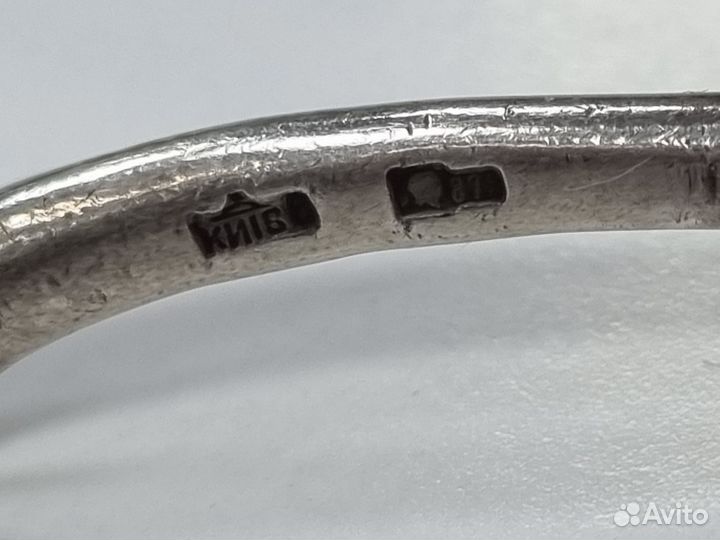 Чайная ложка, серебро 875 пробы. Молотобое