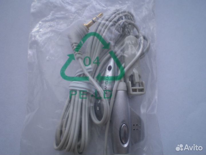 2.5 мм. Гарнитура проводная моно Pantech (наушник)