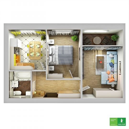 2-к. квартира, 47,9 м², 10/11 эт.