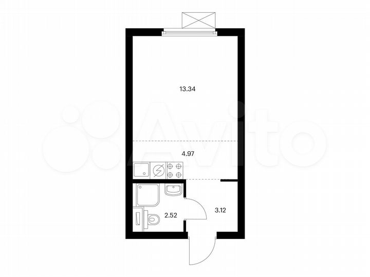 Квартира-студия, 24 м², 25/33 эт.