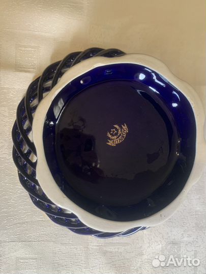 Конфетница цветное стекло СССР