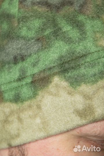 Шапка флисовая, зелёный мох