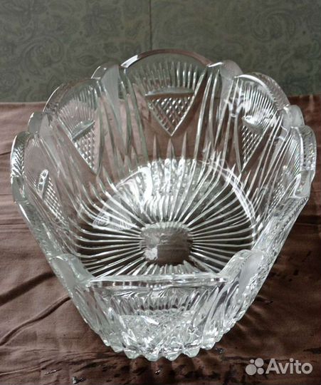 Салатник ладья хрустальный сср