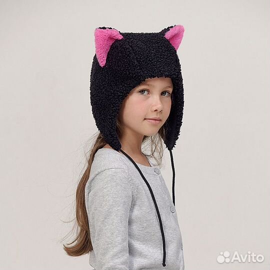 Детская меховая зверошапка - Кошка