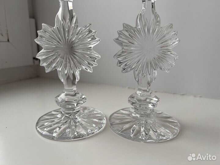 Подсвечники хрустальные СССР звезда