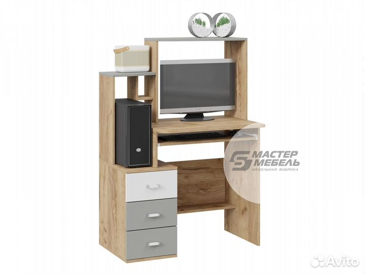 Стол компьютерный с ящиками и полками Вегас
