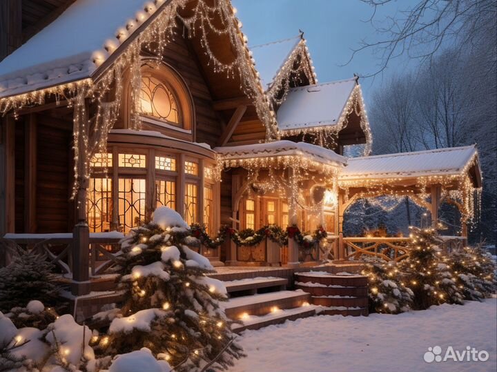 Новогодняя Подсветка и Освещение Домов