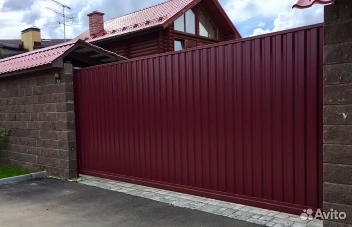 Откатные ворота качественно прочные