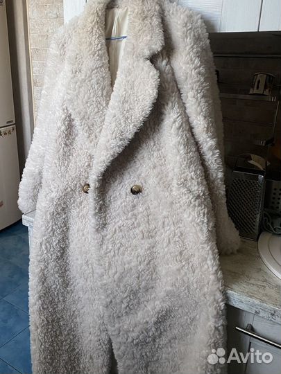 Шуба тедди из натурального меха