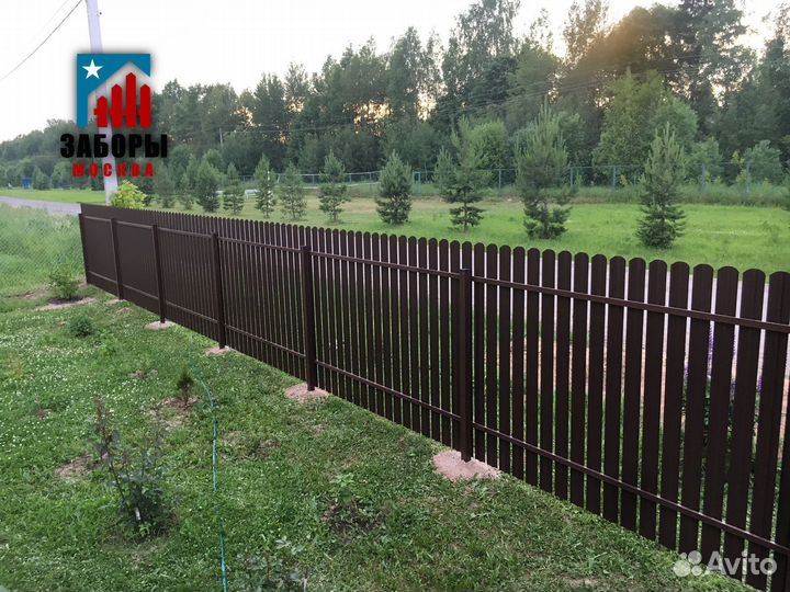 Забор из профнастила / штакетник / с гарантией