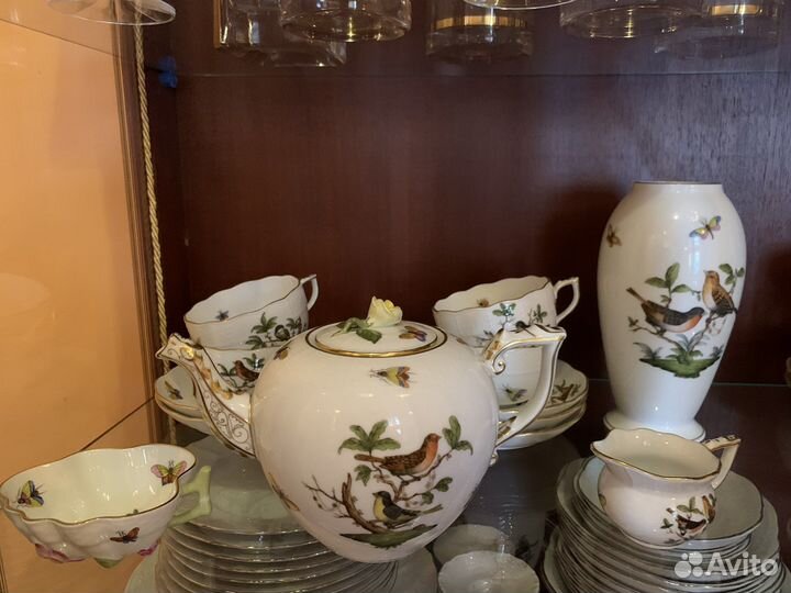 Чайный сервиз с вазой херенд ротшильд