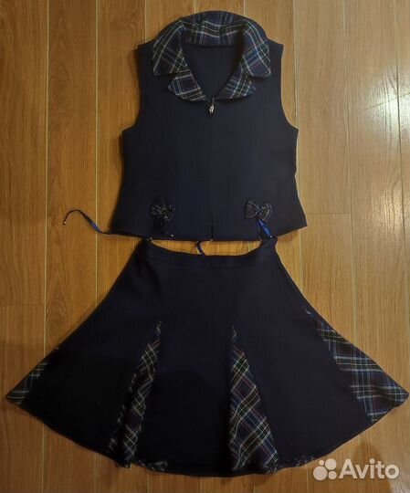 Школьная форма для девочки 134 -140 синяя