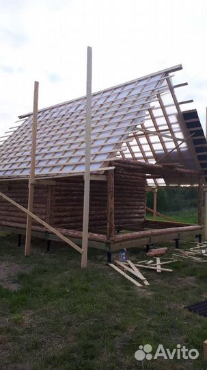 Сруб дачного дома из бревна 6х6+3 с доставкой