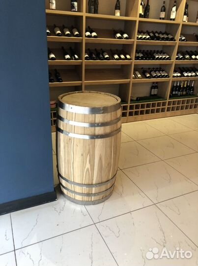 Деревянная бочка интерьерная
