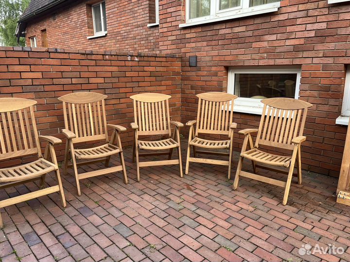 Кресло из дерева тик, складное